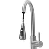 Kitchen Sink Taps Pull Out Spray Single Lever Faucets Mono Mixer Stainless Steel