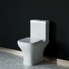 Bathroom Square Close Coupled Toilet Soft Close Seat Cistern Modern WC Pan
