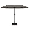 4M Outdoor Table Parasol Patio Umbrella Double-Sided Market Umbrella with Base