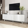 Modern TV Stand 175 cm Storage Cabinet Entertainment Unit for Living Room, White