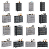 Fabric Cabinets Storage Unit Metal Frame Chest of Drawer Organiser Bedside Table