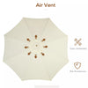 3.3(m) Garden Parasol Umbrella Outdoor Sun Shade Canopy with 8 Ribs Beige