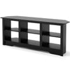 TV Console Table with Removable Shelf for 18 inch Fireplace(not included)-Black