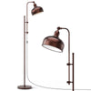 Industrial Floor Lamp Height Adjustable Free-standing Lamp Rustic Desk Lamp Home