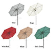 2.7M Round Garden Parasol Umbrella Patio Sun Shade Aluminium Crank Adjustable