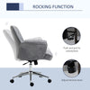 Swivel Computer Office Chair Mid Back Desk Chair Home Study Bedroom, Light Grey