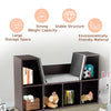 Larger Size Kids Bookcase Teenagers Storage Organizer Cube Cabinet w/ Cushion