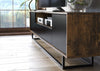 200cm Loft Retro Industrial TV Unit I Vintage Oak Cabinet I Cupboard Sideboard