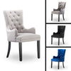 Tufted Studded Velvet Dining Accent Chair Victoria Door Knocker | SINGLE WINDSOR