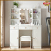 Dressing Table Vanity Set Makeup Desk with Stool Mirror Drawer & 10 LED Lights