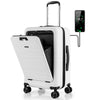Costway 20'' Carry On Luggage Lightweight PC hardshell suitcase w/Front Pocket