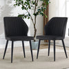 2× Kitchen Dining Chairs Faux Leather Soft Seat Angel Back Restaurant Chair Set