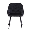 Noble Set of 2 Dining Chairs Velvet Armchairs Upholstered Soft Seat Back Metal