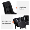 Set of 4 Dining Chairs with Backrest Metal Legs Living Room Kitchen Chairs Black