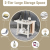 Shower Bench Waterproof Bath Spa Shower Stool w/ Shelf & Non-slip Foot Pads