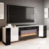 TV Stand Unit Cabinet for TVs up to 90 Inches With LED Insert Electric Fireplace