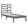 Bed Frame Grey Solid Wood 90x200 cm vidaXL