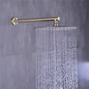 Bathroom Shower System Brass Rainfall Mixer Set Bath Tap Faucet Kit Brushed Gold