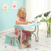 3-in-1 Kids Table and Chair Set Children Activity Bench Plastic Toy Storage Box