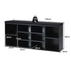 Shoe Bench 10-Cube Storage Bench Cabinet Cube Organizer Rack Cabinet-Black