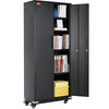 Metal Storage Cabinet Rolling Garage Storage Cabinet 4 Adjustable Shelves