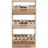 3 Drawer Shoe Cabinet Storage Cupboard Unit Shoe Rack Wooden Stand Organiser