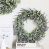 Artificial Lavender Wreath Flower Garland Front Door Wall Hanging Decoration New