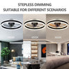 LED Ceiling Fan Light Dimmable LivingRoom Chandelier Lamp With Remote Control