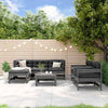 7 Piece Garden Lounge Set Grey Solid Wood Pine