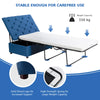2-in-1 Convertible Sofa Bed Folding Ottoman Sleeper Space Saving Couch Lounger