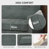 2 Seater Sofa, Velvet-Feel Upholstered Loveseat for Small Space, Grey