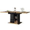 Telescopic Dining Table (110-140×80cm), Extendable Kitchen Table for 4-6 People