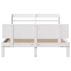 Bed Frame with Headboard White 140x200 Solid Wood Pine Q4T6