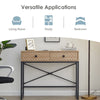 Console Table 2 Drawer Wooden Shelf Hallway Storage Side Desk Furniture Bedroom