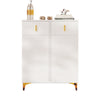 SIDEBOARD SHOE CABINET UNIT WITH 2 DRAWERS STORAGE AND ADJUSTABLE SHELVES, WHITE