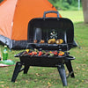 Portable Grill Camping BBQ Garden Barbecue Smoker Burner Charcoal Warming Rack