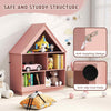 Wooden 5-cubby Toy Storage Organizer House-shaped Children Bookcase
