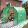 Walk-in Tunnel Greenhouse Gardening Planting Shed Door Window Vents Polytunnel