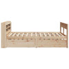 Bed Frame without 160x200 Solid Wood Pine K8F5
