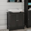 Black Bathroom Under Sink Cabinet Basin Storage Cupboard Vanity Unit Furniture