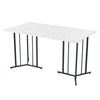 Dining Table with Metal Legs Rectangle Marble MDF Kitchen Table Dining Furniture