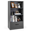 4-tier Storage Shelf Wood Bookcase Floor Standing Bookshelf