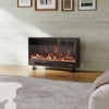 Home LED Fireplace Insert Wall Mounted Electric Inset Media Fire Freestand Feet