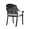 Cast Aluminum Garden Chairs Outdoor Dining Chair Padded Seat for Bistro Backyard