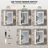 Illuminated Bathroom Mirror Cabinet With Demister LED Lights Wall Mounted