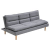 Modern Linen Grey Upholstered 3 Seater Sofa Bed Recliner Sofabed Sleeper Sofas