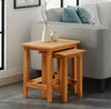 Nest of Tables, 2 Small Oak Wooden Nesting Tables, Side Coffee Table