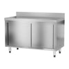 4/5FT Stainless Steel Work Cabinet Kitchen Cupboard Pre Table with Sliding Doors