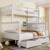Triple Bunk Bed Three Sleeper Solid Pine Wood Bed Frame Children Single Double
