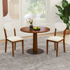 2 Pcs Modern Dining Chair w/Rubber Wood Legs-Walnut